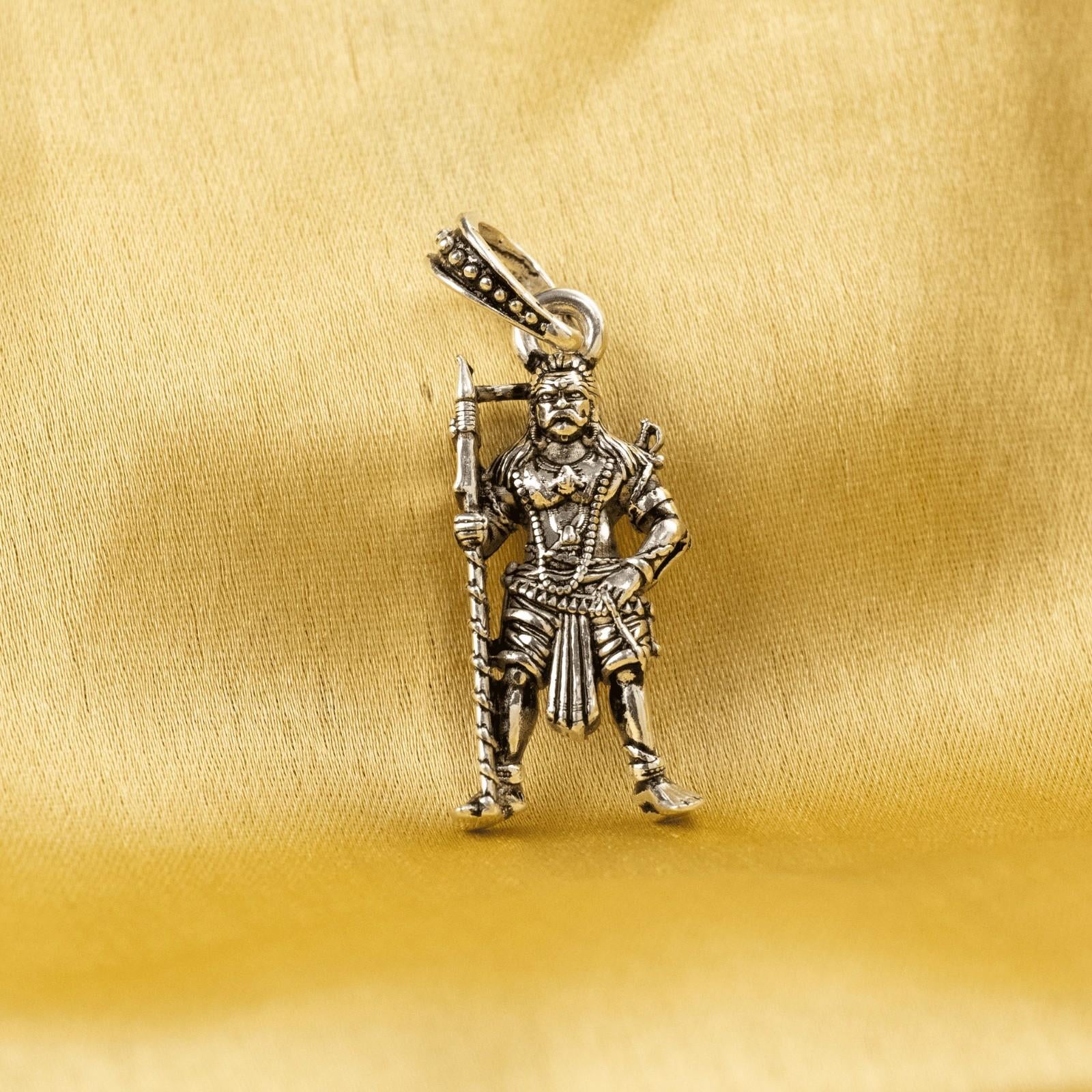 Lord Kaaval Theivam Karuppar Silver pendant