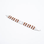 Orignal Rudraksha Silver Brooch Ganesh Triple Line Bracelet
