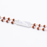 Buy Rudraksha Silver Jaguar Symbol Double Line Bracelet
