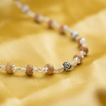 Sandalwood With Om Silver Bead Mala