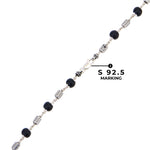 Karungali Silver Mala (Filigree Oval Beads)