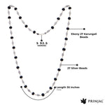 Karungali Silver Mala (Filigree Oval Beads)