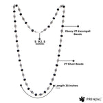Karungali Silver Mala (Dome Beads)