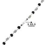 Karungali Silver Mala (Triangle Beads)