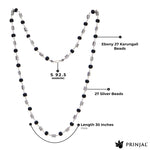Karungali Silver Mala (Triangle Beads)