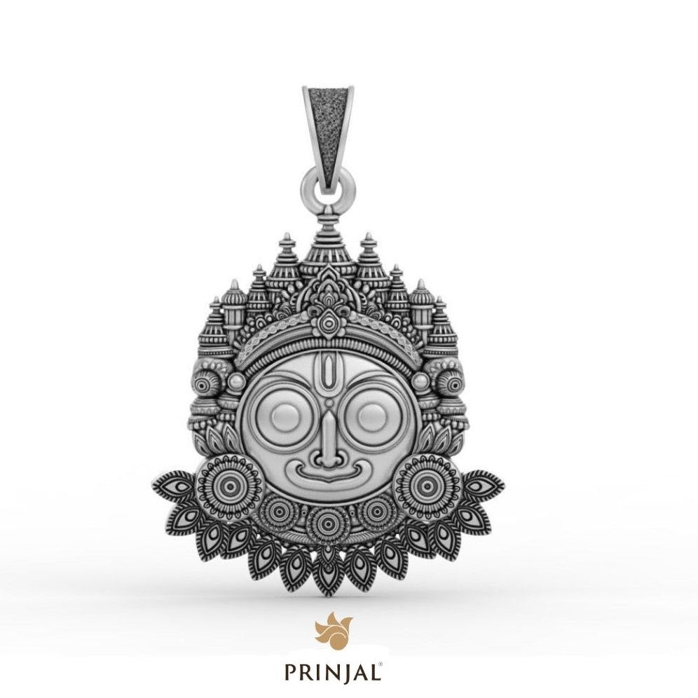 Lord Jagannath Silver Pendant