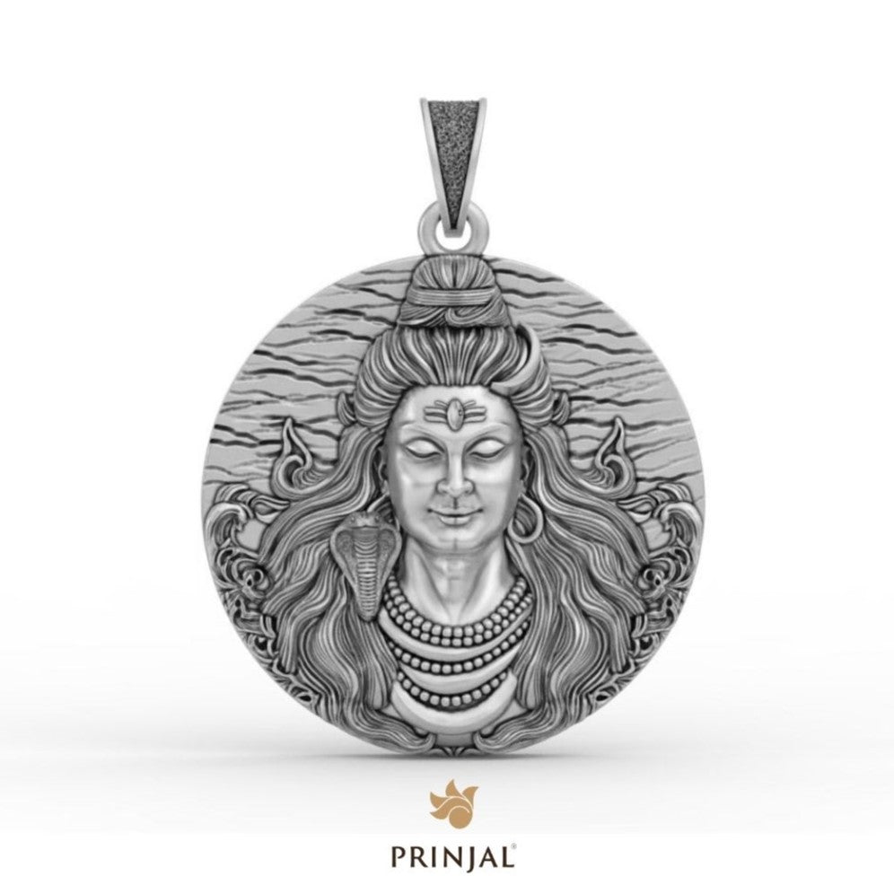 Lord Mahadev Silver Pendant