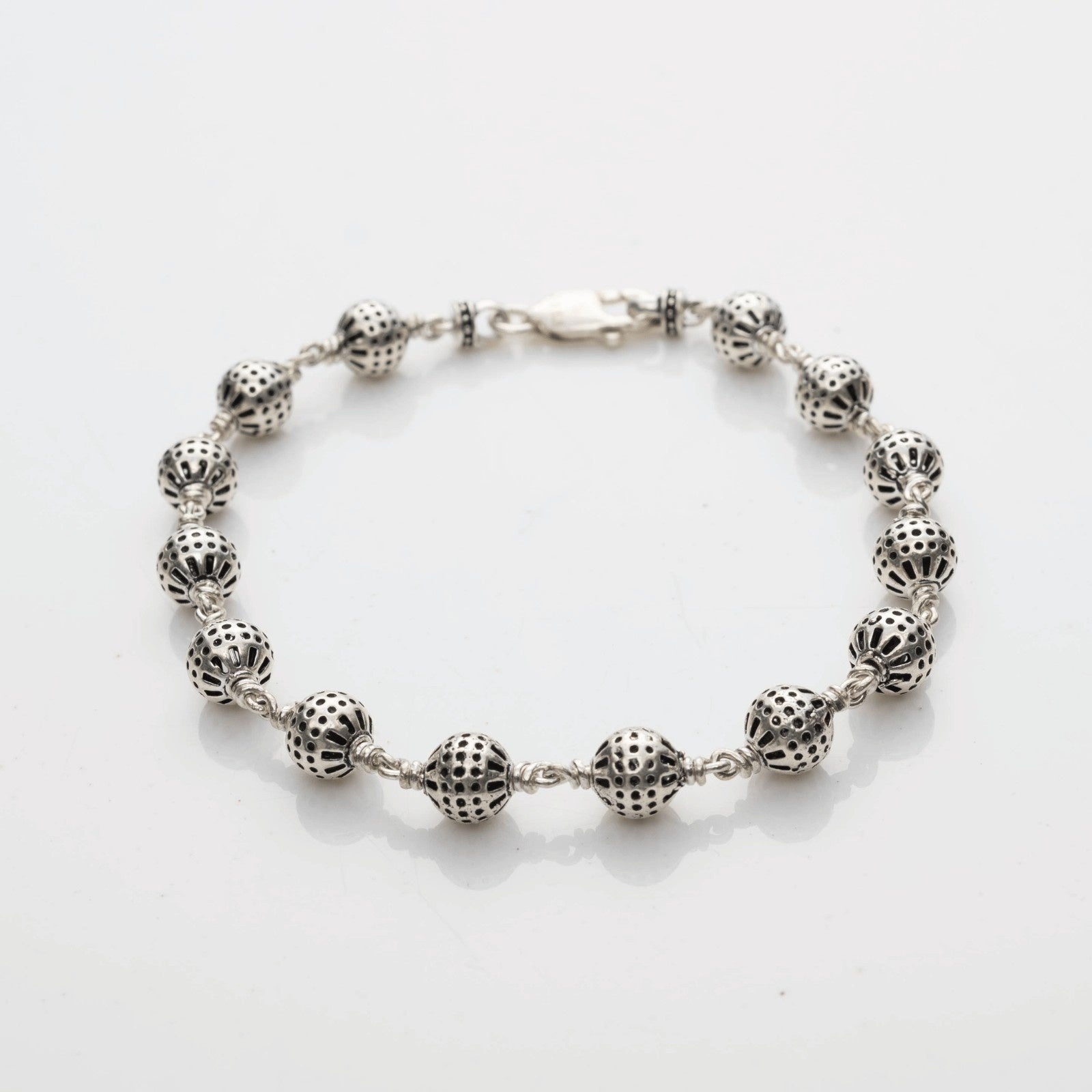 Round Beads silver Bracelet