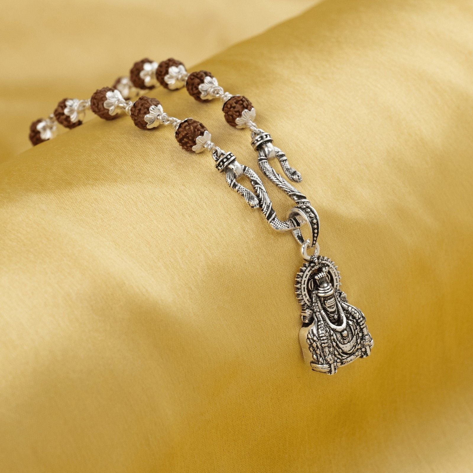 Arunachala Shiva Lingam Silver Pendant
