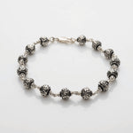Om Silver Beads Bracelet