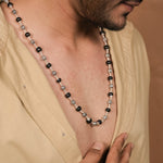Orignal Karungali with Om Namah Shivay Silver Beads Mala