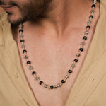 Orignal Karungali with Om Silver Beads Mala