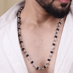 Orignal Karungali Silver Mala With Square Beads
