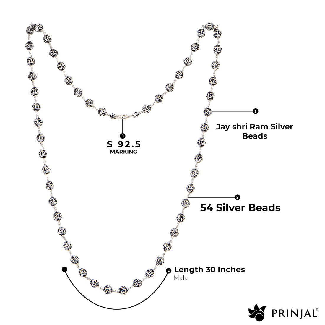 Silver Mala (Jay Shree Ram)