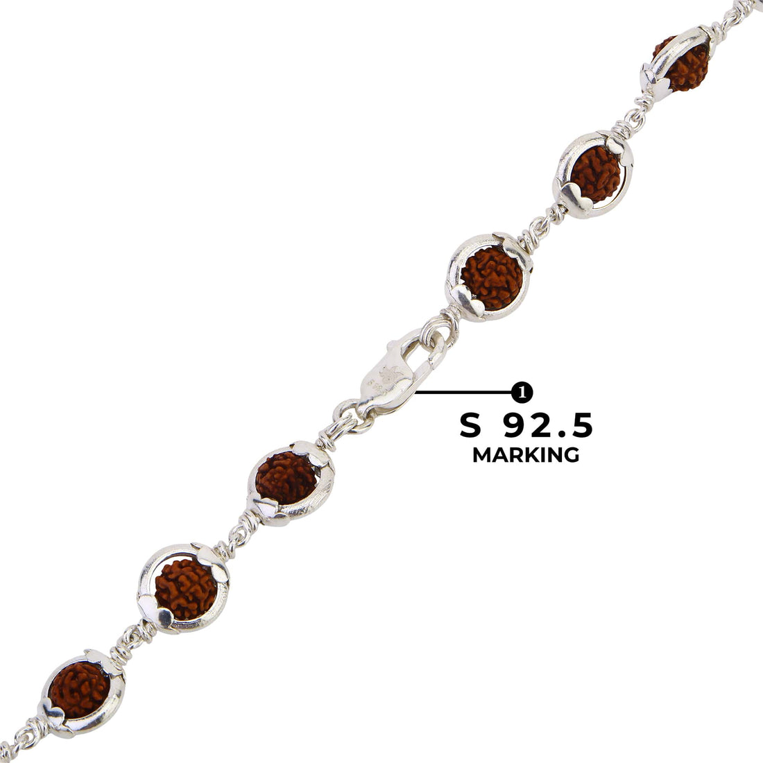 Rudraksha Capping Silver Mala