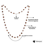 92.5 Silver Capping Rudraksha Mala