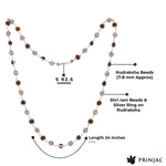 Rudraksha Silver Mala with Jay Shree Ram Beads