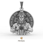 Veer Hanuman Ram Darshan Silver Pendant