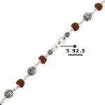 Rudraksha With Shree Hari Beads Silver Mala