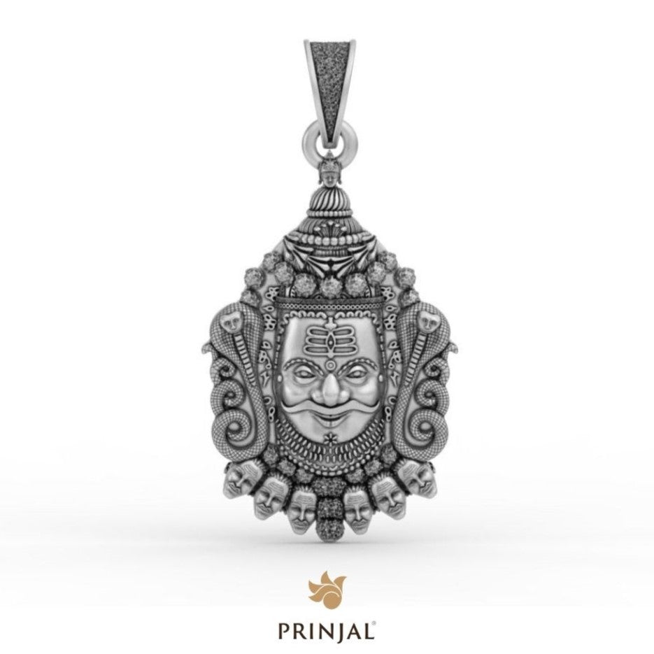 Lord Mahakal Silver Pendant
