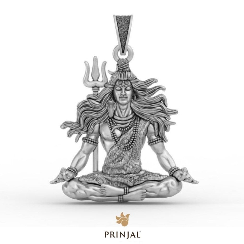Adiyogi Shiva Silver Pendant