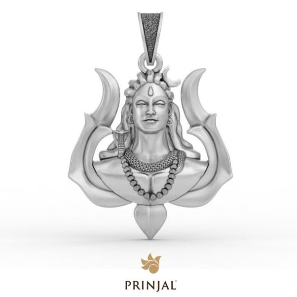 Lord Shiva Mahadev Silver Pendant