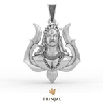 Lord Shiva Mahadev Silver Pendant