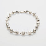Premium 5–6 MM Silver CNC Beads Bracelet