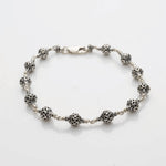 Hollow Mesh Silver Beads Bracelet