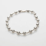 Authentic 5–6 MM CNC Silver Spacer Beads Bracelet