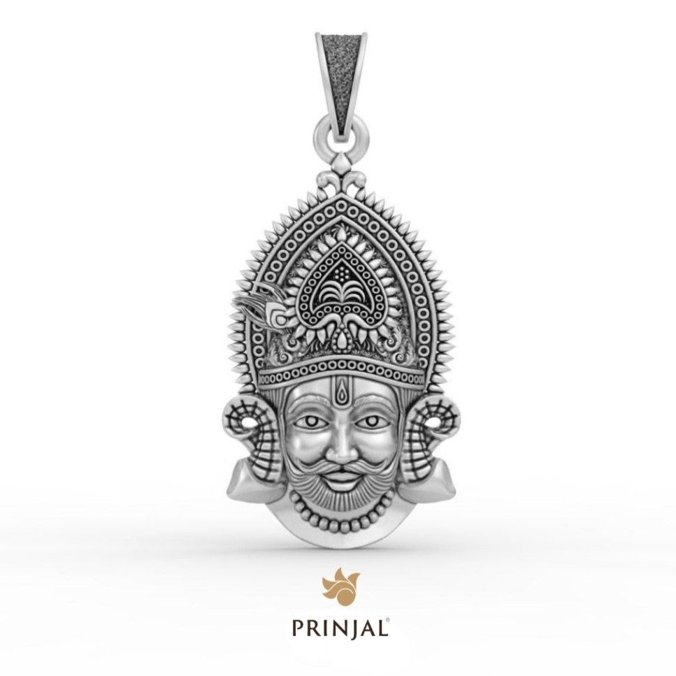 Khatu Shaym Baba Silver Pendent