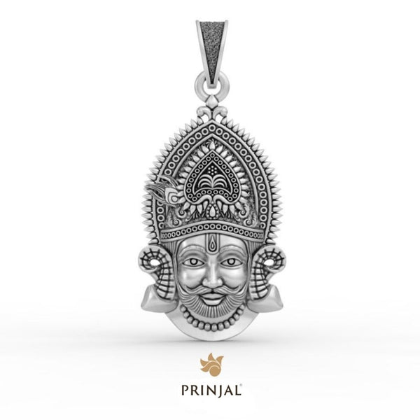 Khatu Shaym Baba Silver Pendent