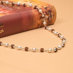 Rudraksha With Pearl Beads Mala