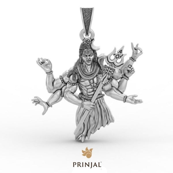 Divine Rudra Mahadev Silver Pendant