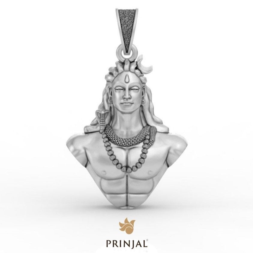 Adiyogi Silver Pendant