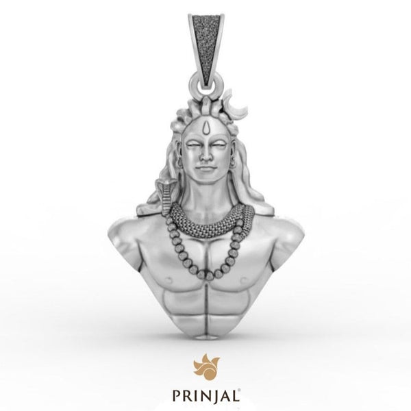 Adiyogi Silver Pendant