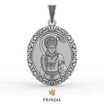 Divine Hanuman Aura Silver Pendant