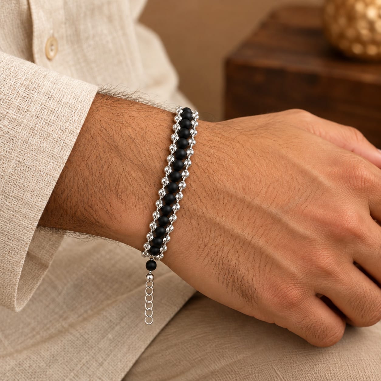 Karungali  One Line Bracelet
