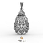 Mahakal Rudra Silver Pendant
