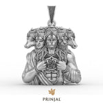 Panchmukhi Hanuman Silver Pendant