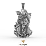Bal Krishna silver pendant