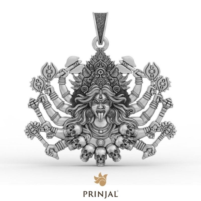 Devi Kali Silver Pendant