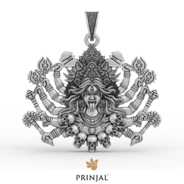 Devi Kali Silver Pendant