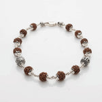 Shree Hari Rudraksha Silver Beads Bracelet