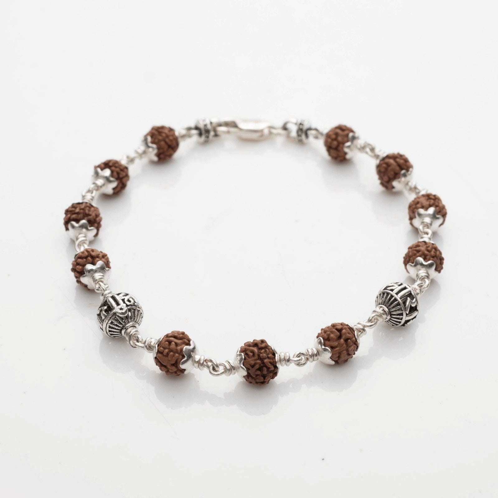 Rudraksha Bracelet with Jay Shree Ram Silver Bead
