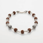 Rudraksha Bracelet with Silver Om Bead