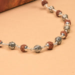 Rudraksha With Shivling Silver Beads Mala