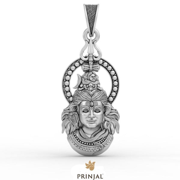 Divine Mahadev Trishul Silver Pendant