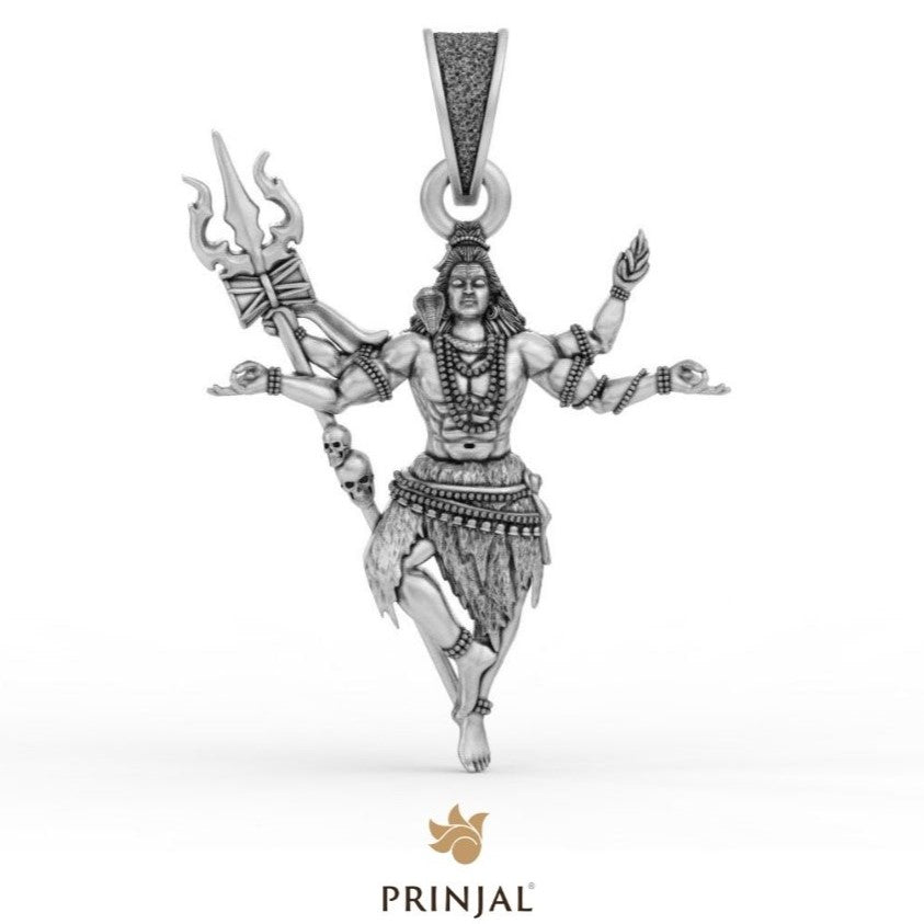 Nataraja Mahadev Silver Pendant