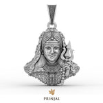 Khodiyar Maa silver pendant